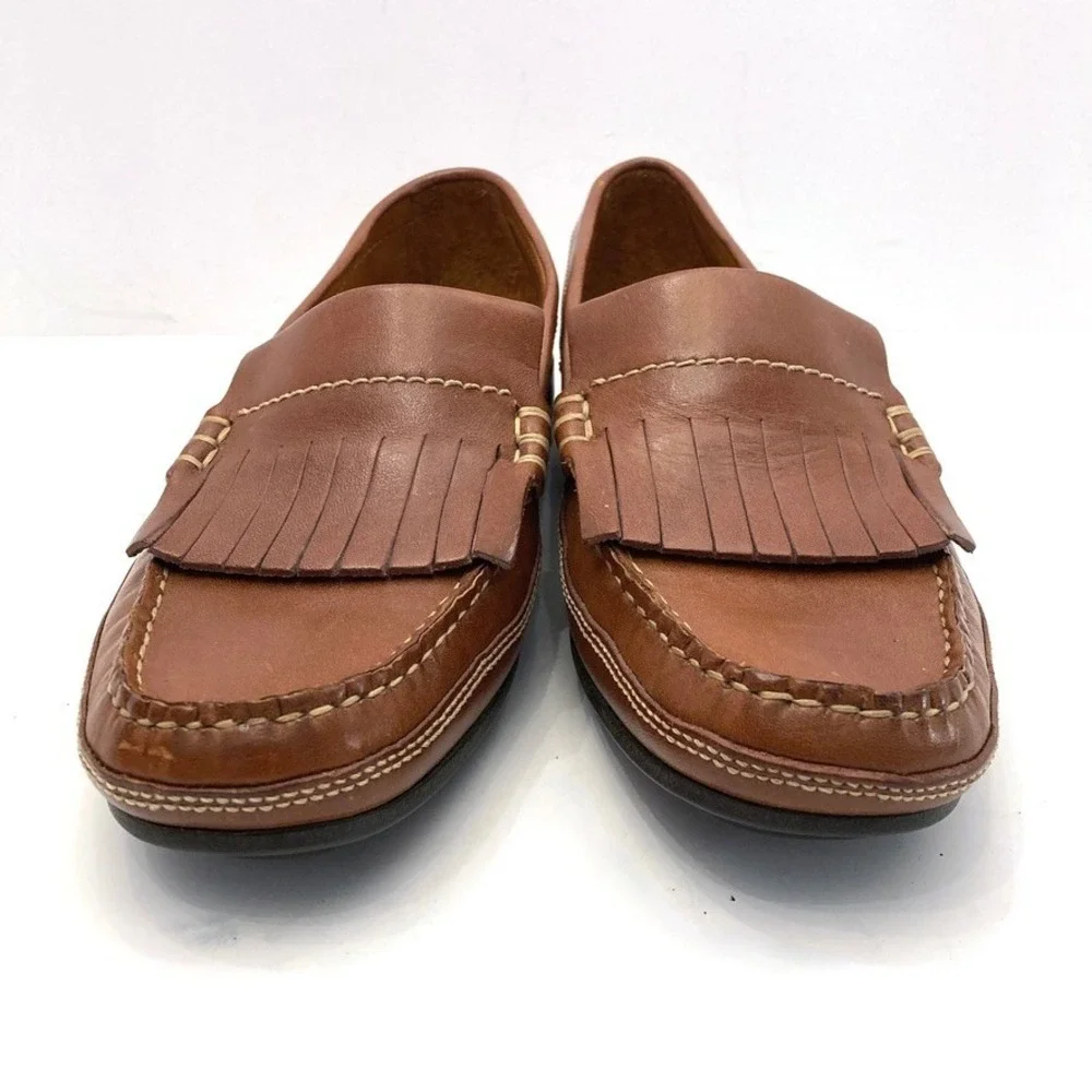 Cole Haan Country Womens 7B Loafers Brown Leather Kiltie Shoes 011188 EUC